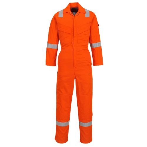 Portwest Flame Resistant Light Weight Anti-Static Coverall 280g FR28 Orange XS