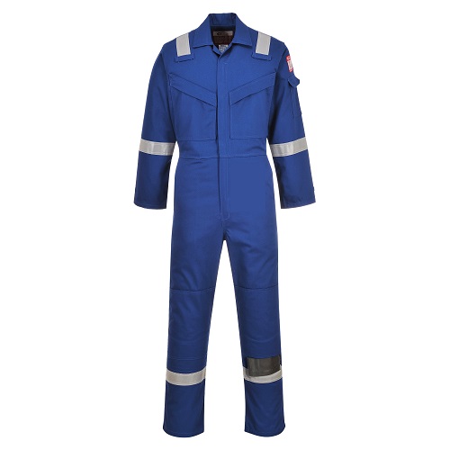 Portwest FR50 Flame Resistant Anti-Static Coverall 350g Royal Small