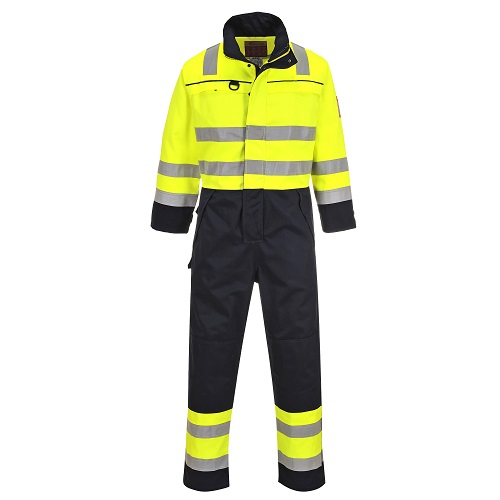 Portwest Hi-Vis Multi-Norm Coverall FR60 Yellow / Navy M
