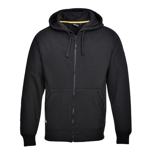 Portwest KS31 Nickel Sweatshirt / Full Zip Hoody Black Small