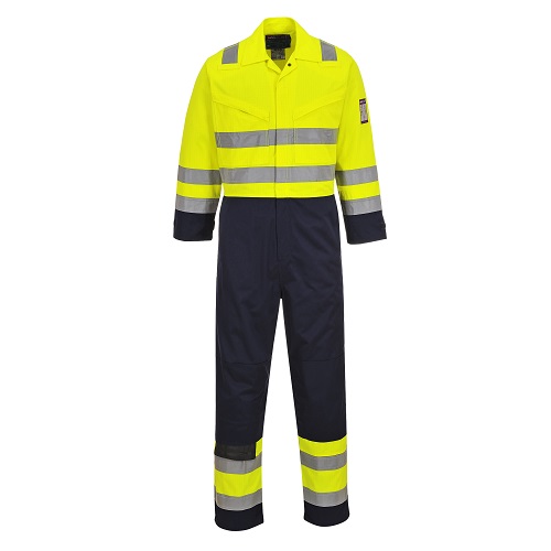Portwest Hi-Vis MODAFLAME Coverall MV28 Yellow / Navy S