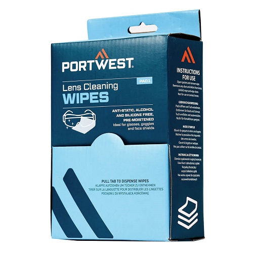 Lens Cleaning Wipes White Pack of 100 Tissues
