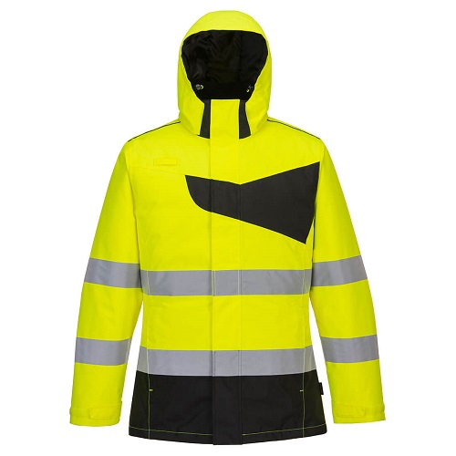 Portwest PW261 PW2 Hi-Vis Winter Jacket Yellow / Black Medium