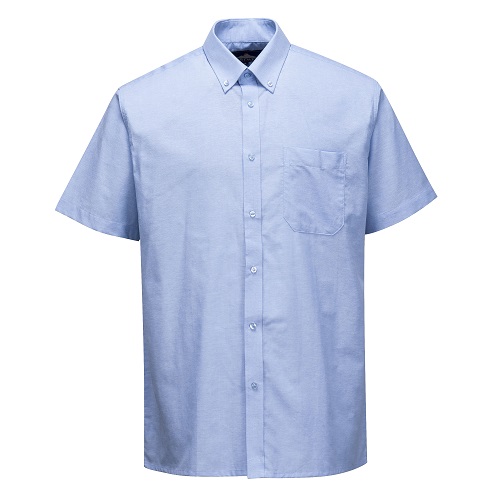 Portwest S108 Oxford Shirt Short Sleeve Sky Blue 14" Collar