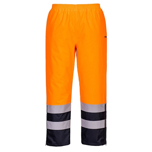 Portwest S598 Hi-Vis Winter Trousers Orange / Navy Large