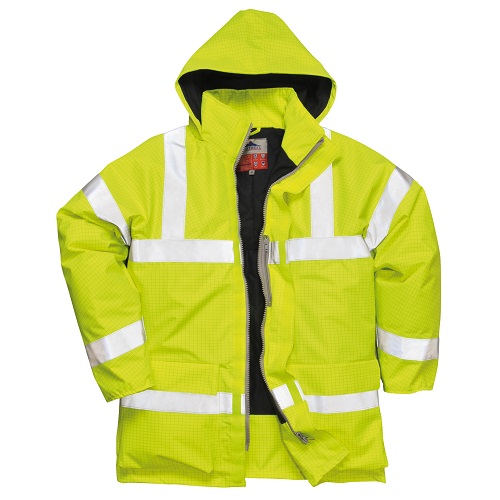 Portwest Bizflame Rain Hi-Vis Antistatic FR Jacket S778 Yellow XS