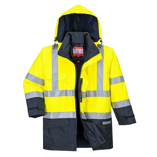 Portwest Bizflame Rain Hi-Vis Multi-Protection Jacket S779 Yellow / Navy M