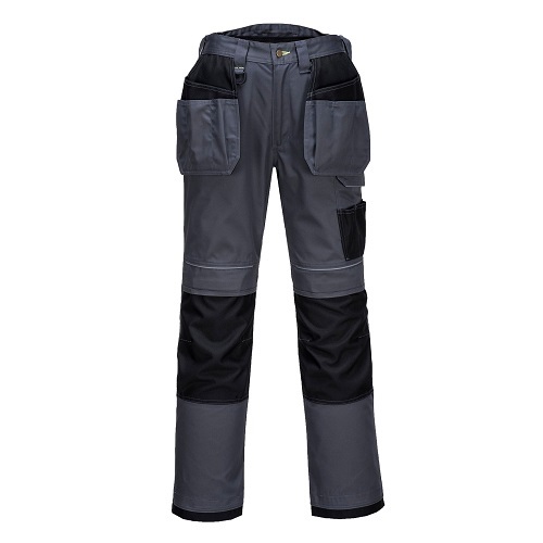 Portwest T602 PW3 Holster Work Trousers Zoom Grey / Black 28" Reg