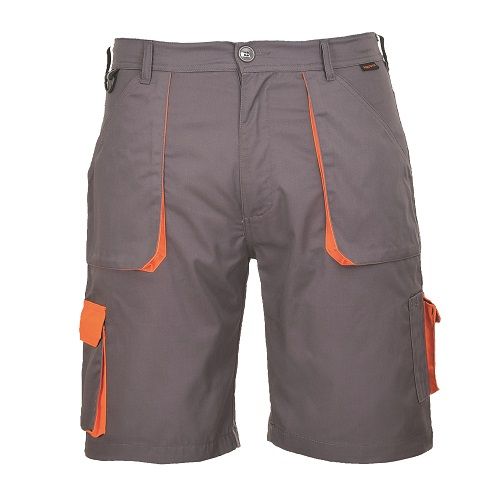 Portwest TX14 Portwest Texo Contrast Shorts Grey / Orange Small
