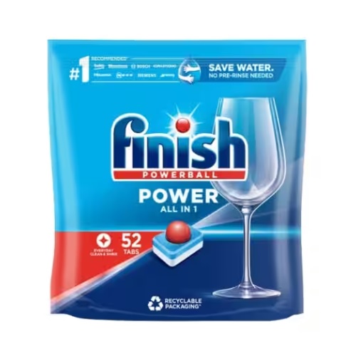 Finish Powerball Power All in One Dishwasher Tablets 52's