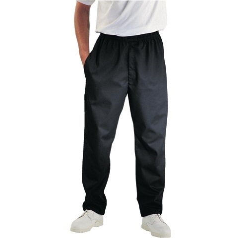 Chefs Easyfit Trousers Black Small