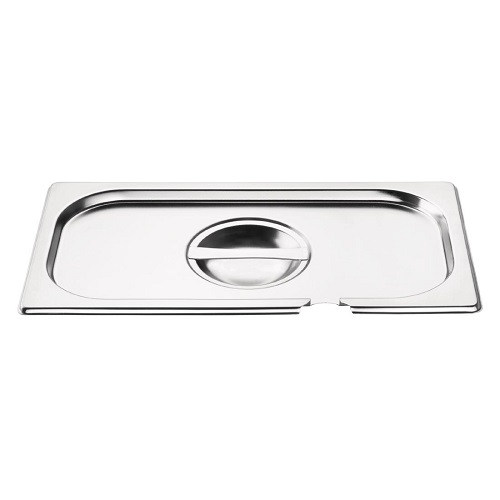 Vogue Stainless Steel Lid 1/3 Gastronorm Notched Lid