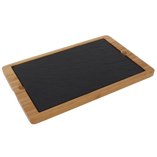 Olympia Smooth Edged Slate Platter - Pack of 2