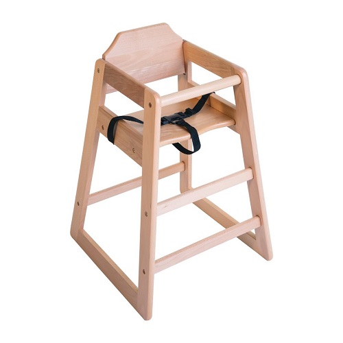 Bolero Wooden High Chair Natural