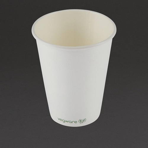 Vegware Compostable Coffee Cups Single Wall 340ml / 12oz Pack of 1000