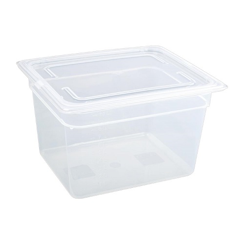 Vogue Polypropylene 1/2 Gastronorm Container with Lid 200 mm