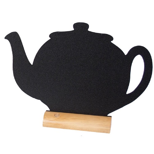 Securit Mini Teapot Shaped Blackboard Black - Pack of 3