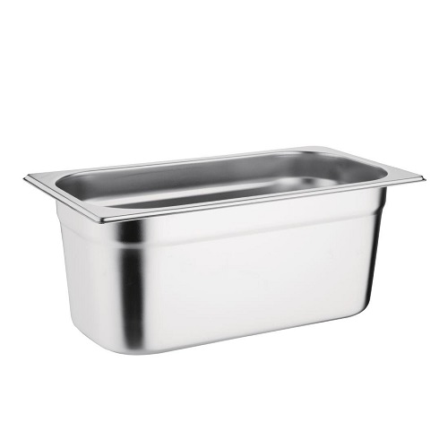 Vogue Stainless Steel 1/3 Gastronorm Pan 100 mm 3.7 litre