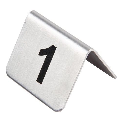 Stainless Steel Table Numbers 1-10 - Pack of 10