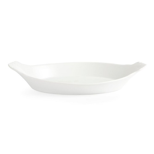Olympia Whiteware Oval Eared Dishes 320 x 177mm - Pack of 6