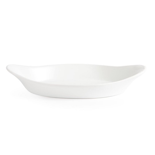 Olympia Whiteware Oval Eared Dishes 229 x 127mm - Pack of 6