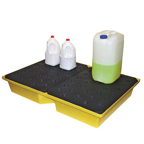 Romold Contained Spill Tray Black / Yellow 185 x 795 x 1195 mm 104 litre Sump