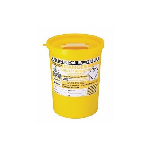 Sharps Disposal Container Bin Yellow 3.75 litre