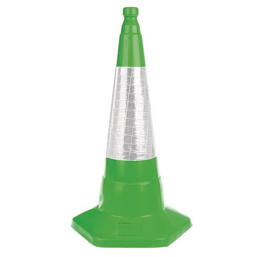 Traffic Cone Green Sand Weighted One Piece 750 mm