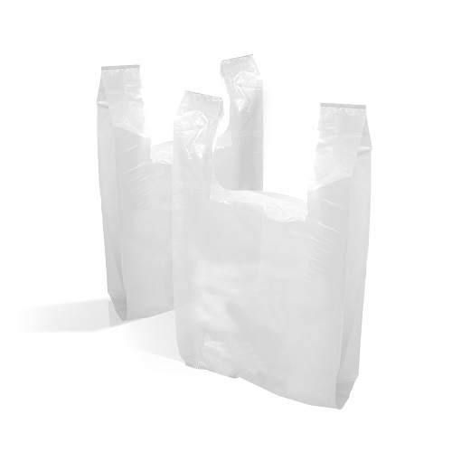Vest Carrier Bags White 280 x 410 x 510 mm 13 gsm 2000's