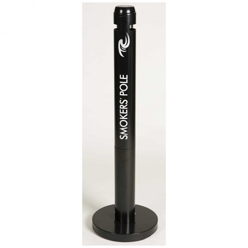 Smoking Ashtray Pole Bin Black