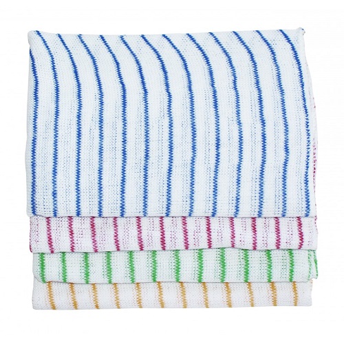 Dishcloths 12 x 16" Striped Blue 10's