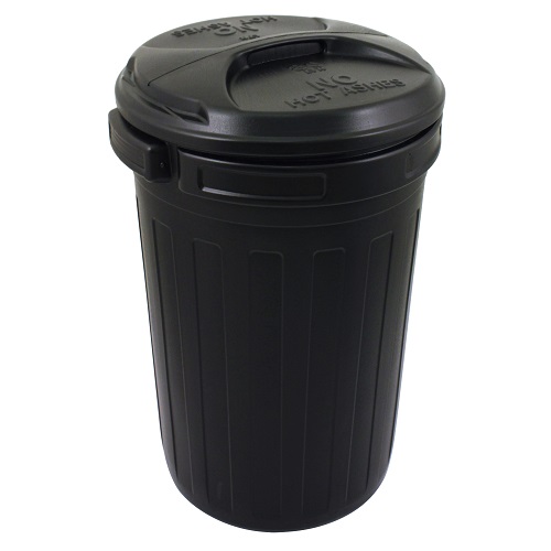 Black Plastic Dustbin with Lid 80 litre