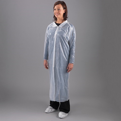 White Polythene Visitor Coats Pack of 12