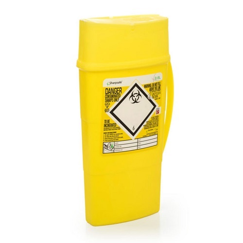 Sharps Bin Yellow 0.6 litre