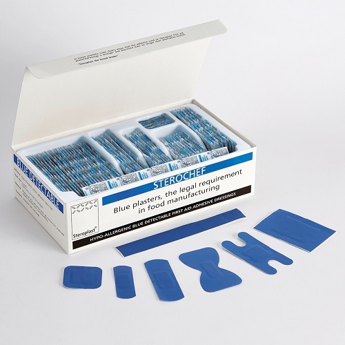 Sterochef Blue Assorted Detectable Plasters 12 x 100's