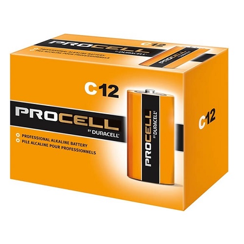 Procell C12 Alkaline Battery by Duracell 1.5 v Pack of 10