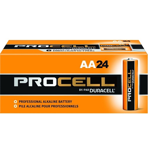 Procell AA Alkaline Battery by Duracell 1.5 v Pack of 24