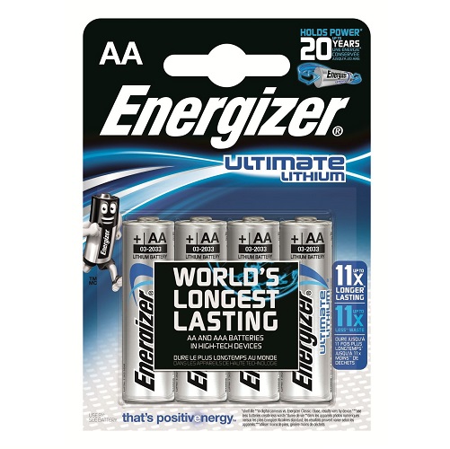 Energiser Ultimate AA Lithium Batteries 4's
