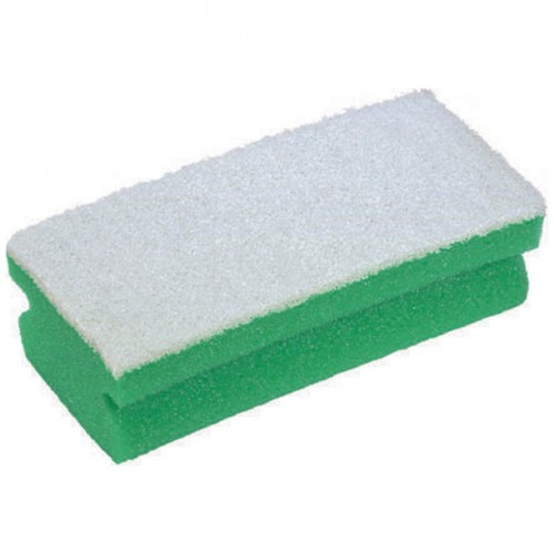 Soft Easigrip Sponge Scouring Pad Green / White 10's