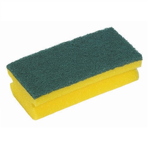 Abrasive Easigrip Sponge Scouring Pad Yellow / Green 10's