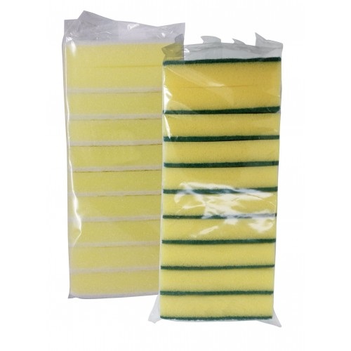 Abrasive Foam Scourer Yellow / Green 10's