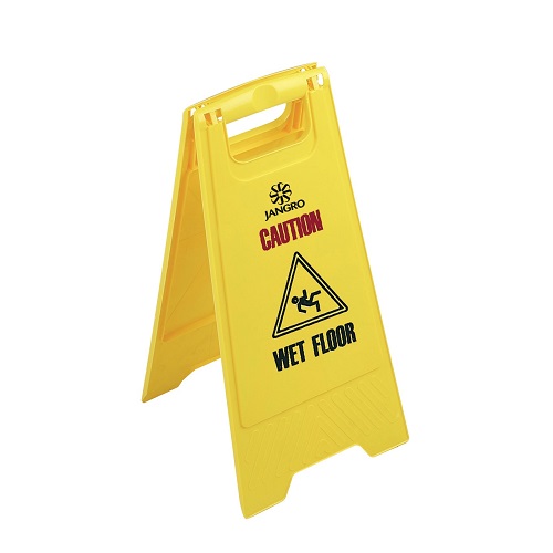Wet Floor Sign Caution Wet Floor / Cleaning in Progress Yellow