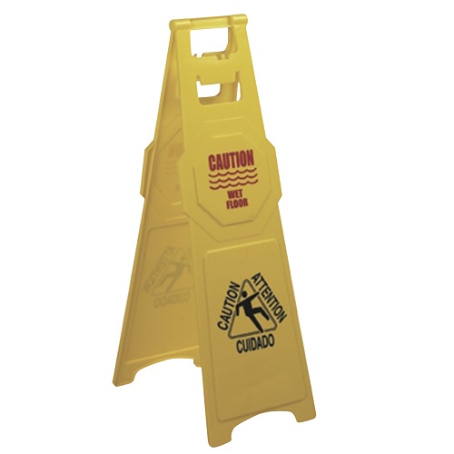 High Profile Safety Sign Caution Wet Floor Yellow