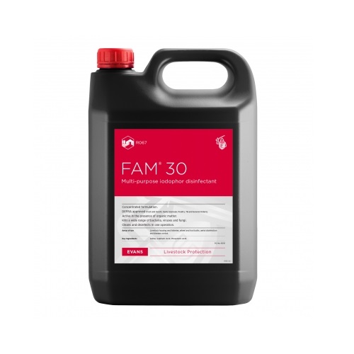 FAM® 30 Multi-Purpose Iodophor Disinfectant 2 x 5 litres