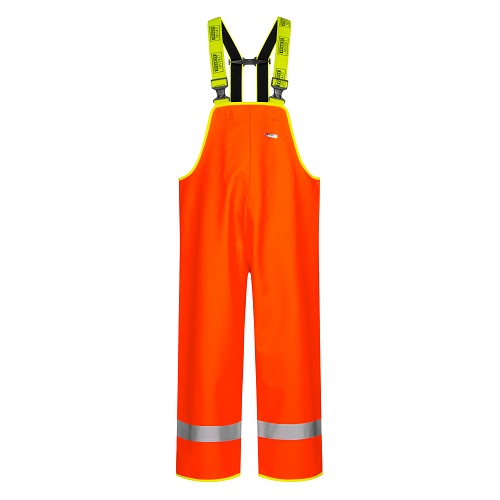 Fishing Bib N Brace Trousers Orange / Navy Small