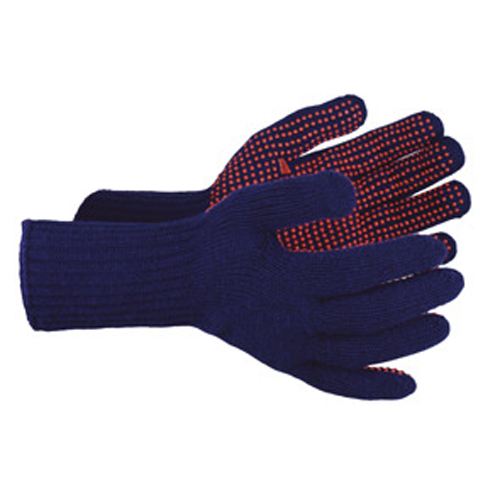 Red Dot Grip Glove Navy with Red Dots