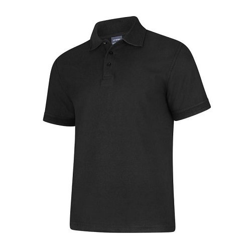 UC108 Deluxe Polo Shirt 220 gsm Black Small