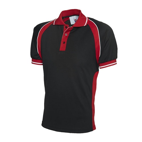 UC123 Sports Polo Shirt Black / Red Large
