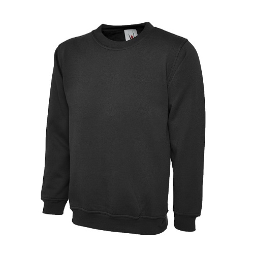 UC203 Classic Sweatshirt 300 gsm Black Small