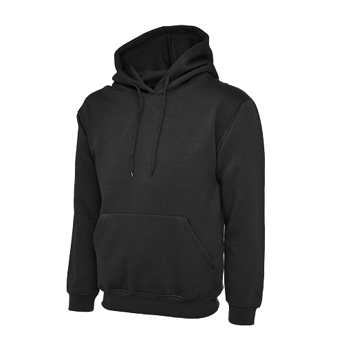 UC501 Premium Hooded Sweatshirt 350 gsm Black Small